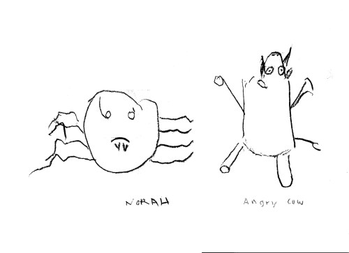 Norah - Angry cow and scary spider